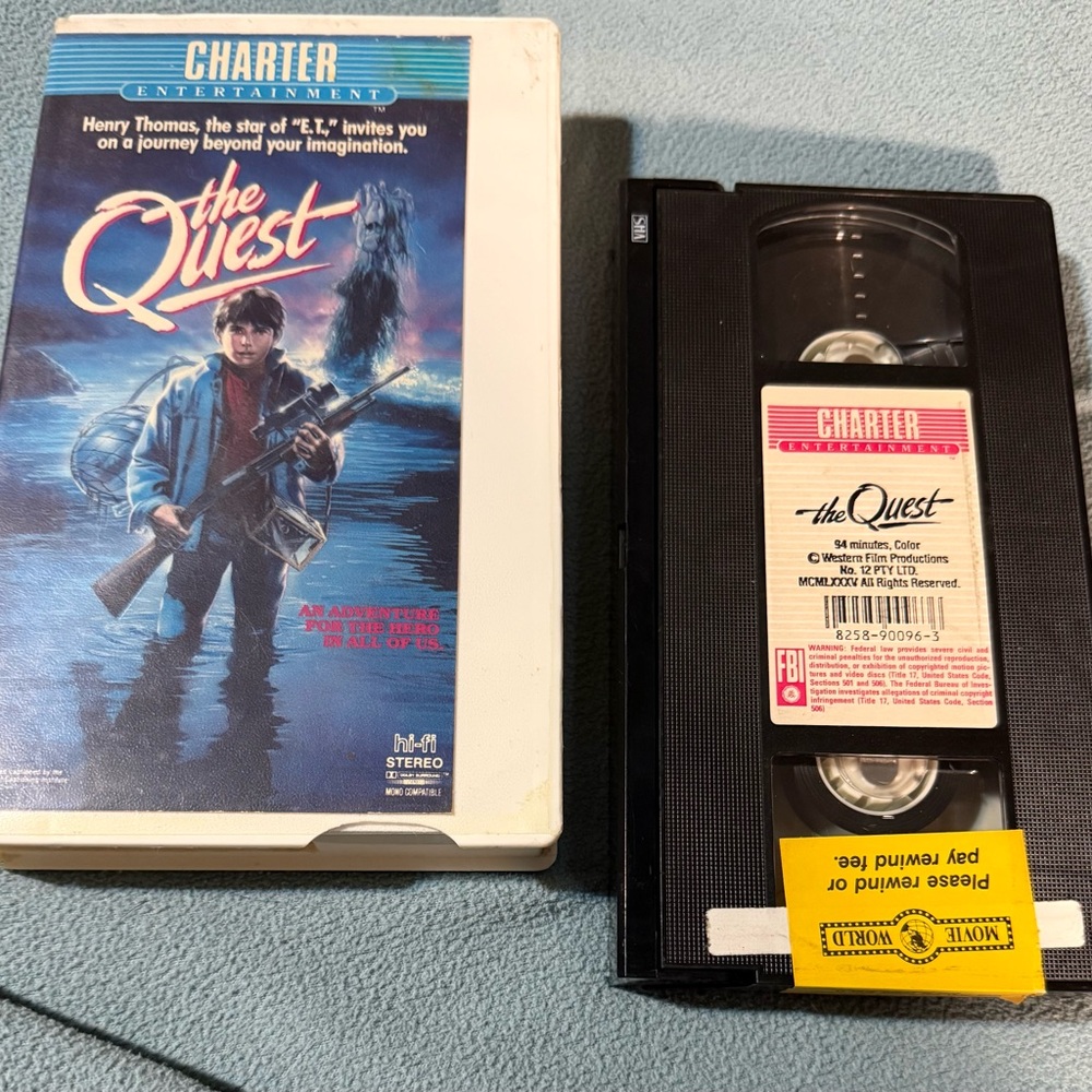 VHS Tape The Quest Henry Thomas Family  Adenture
